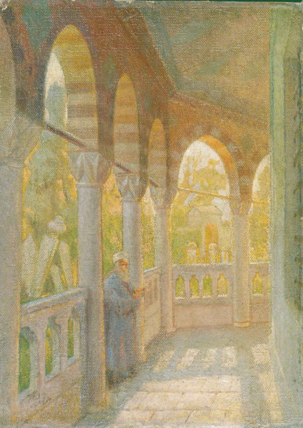 Kanuni Sultan Trbesinde Hoca - Hodja (Priest) at Kanuni Sultan Tomb